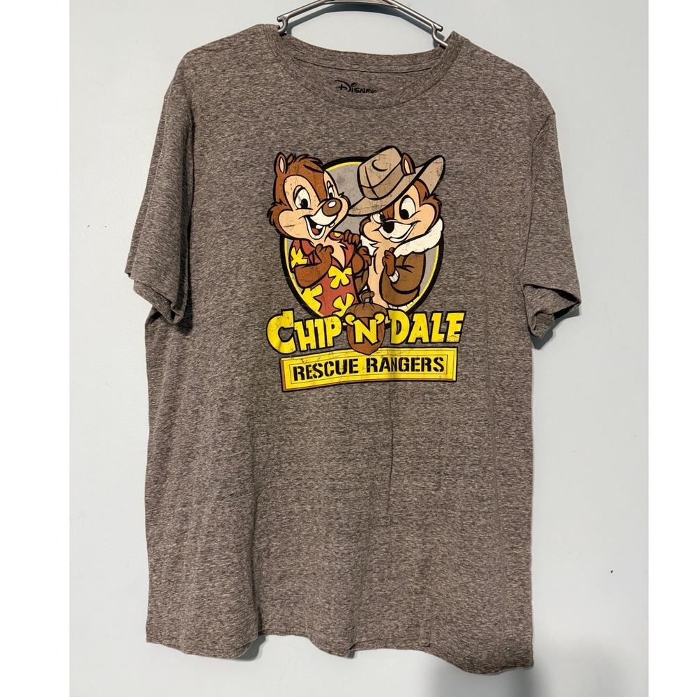 Disney Chip N Dale Rescue Rangers Men's L Graphic T-Shirt Gray 2207